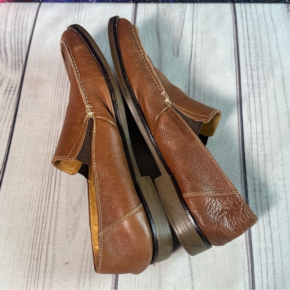 Sandro Limited Leather Driving Loafer Men Sz 11‎ D Brown Tan Designer Career - Picture 5 of 10